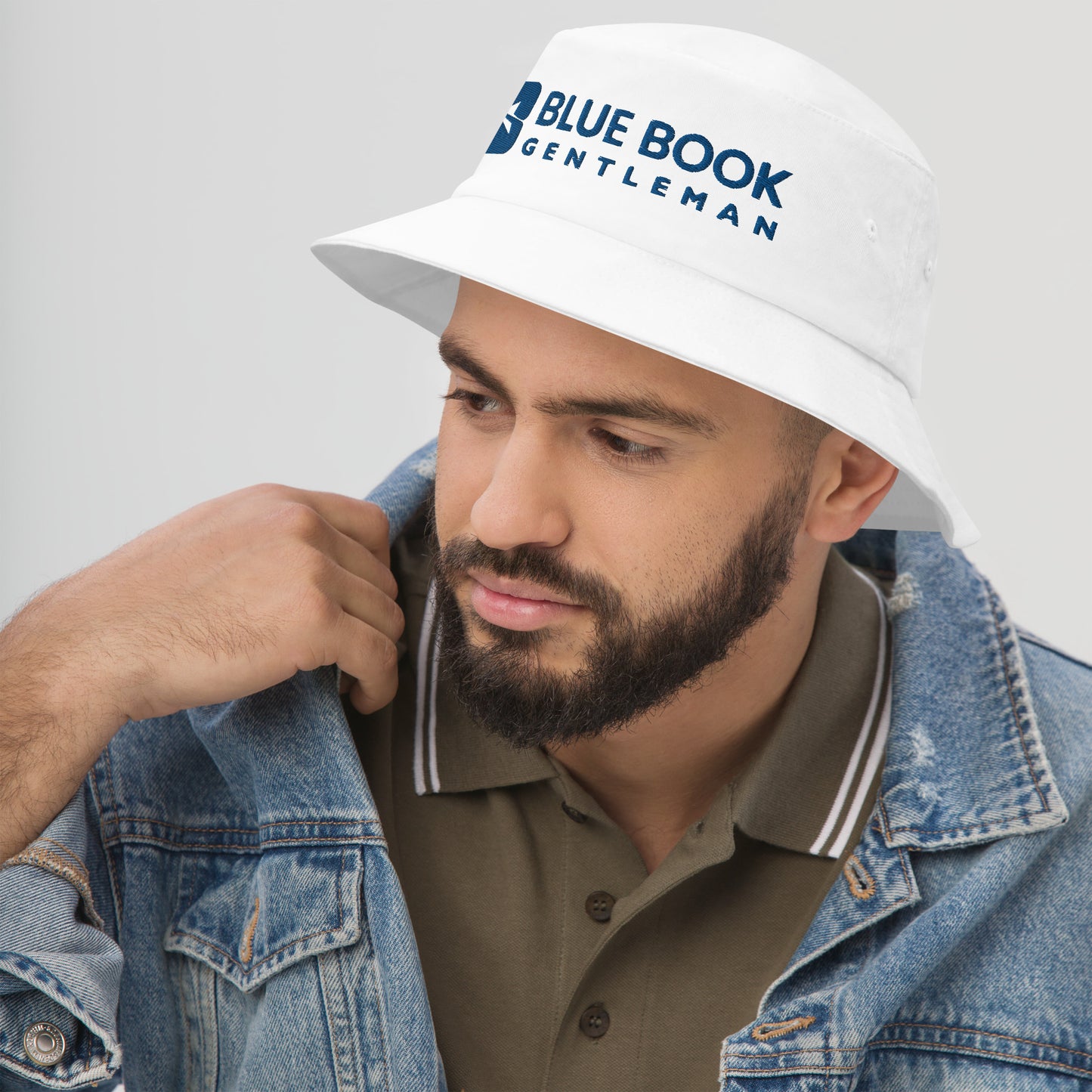 Bucket Hat (White) – Blue Book Gentleman